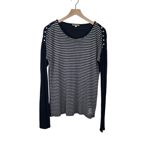 Burberry Brit Striped Long Sleeve Knit Shirt - Picture 1 of 7
